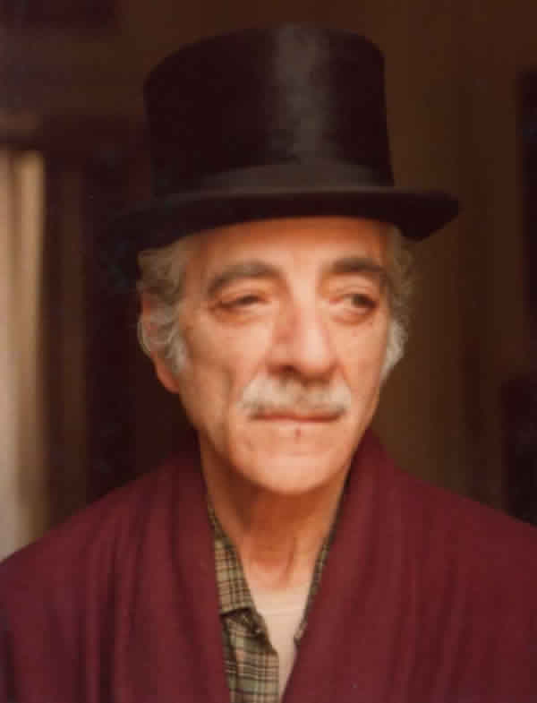 Alberto Chiancone con cilindro, anni ’80